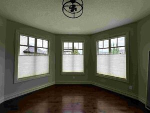 Blackout Honeycomb Blinds in Calgary Trigonal
